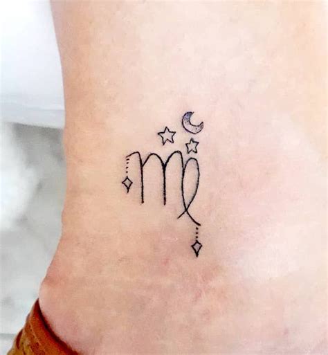 tattoo of virgo zodiac sign|small cute virgo tattoos.